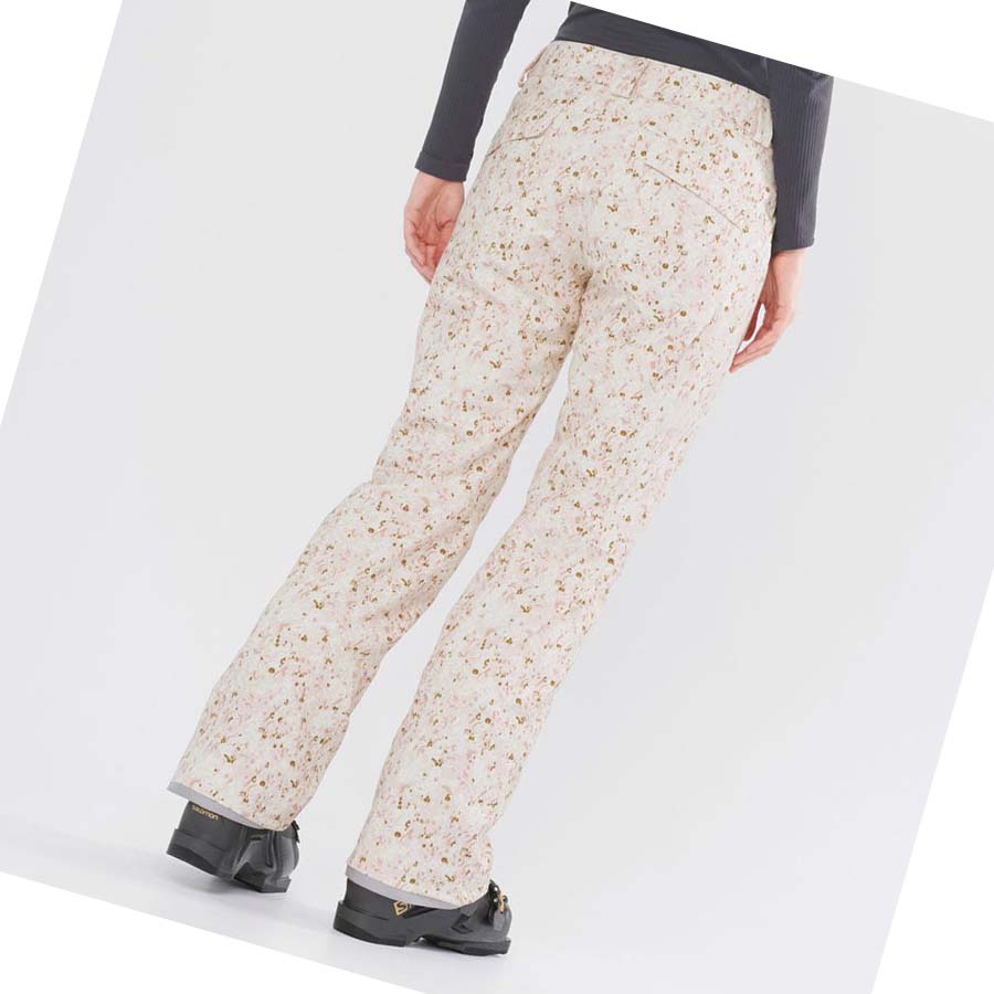 Pantalones De Esquí Salomon EDGE Mujer Beige | MX 2328YXF